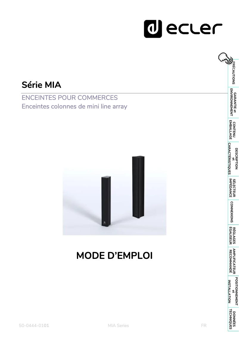 First page image of the manual for MIA-81