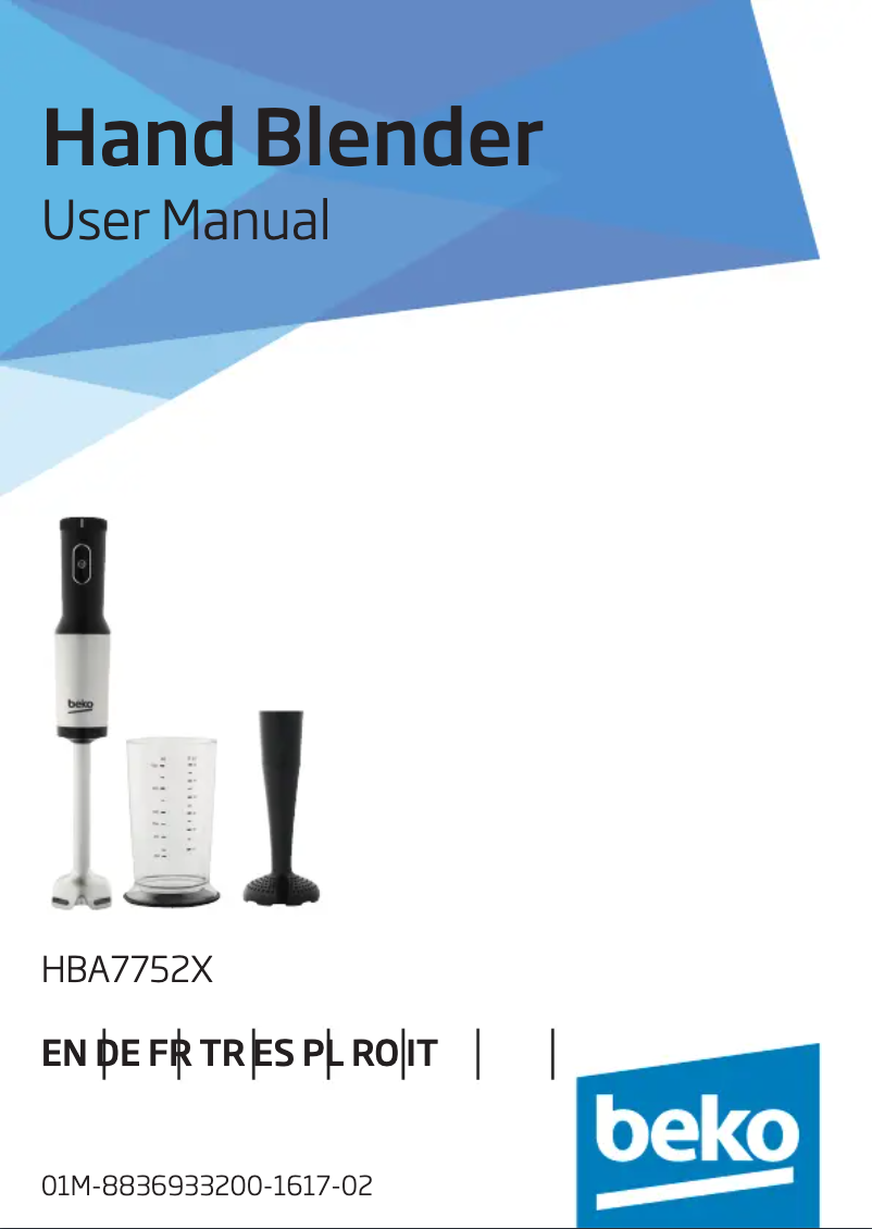 First page image of the manual for HBA7752X