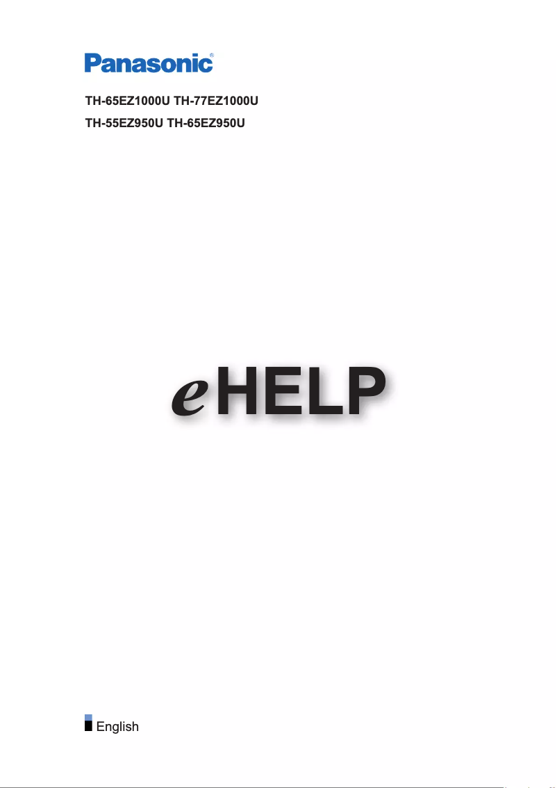 First page image of the manual for TH-77EZ1000U