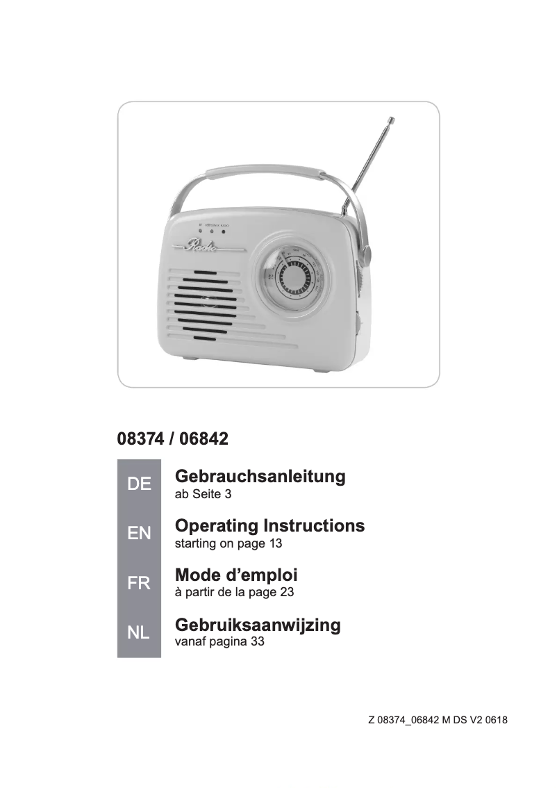 First page image of the manual for 08374