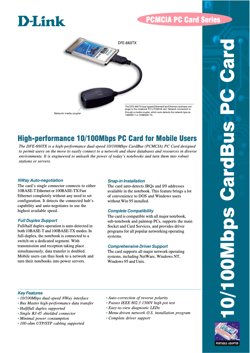 First page image of the manual for DFE-660TX