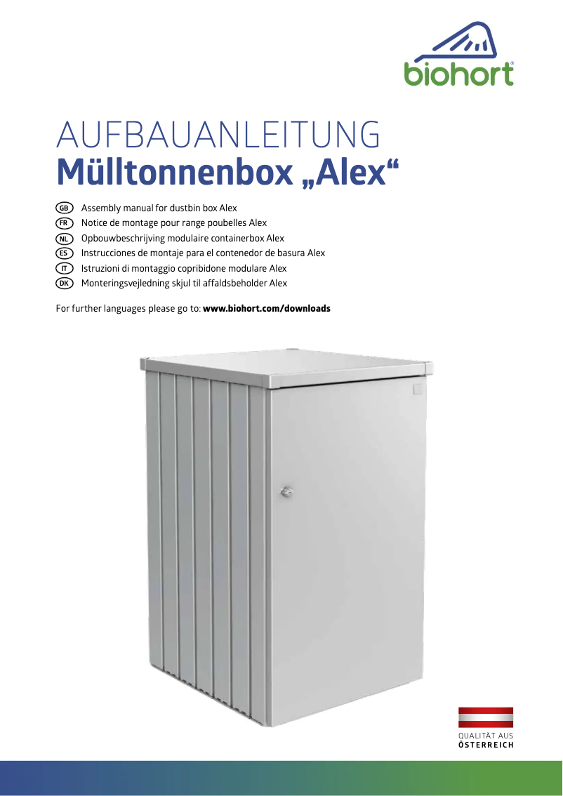 Image de la première page du manuel de l'appareil Alex