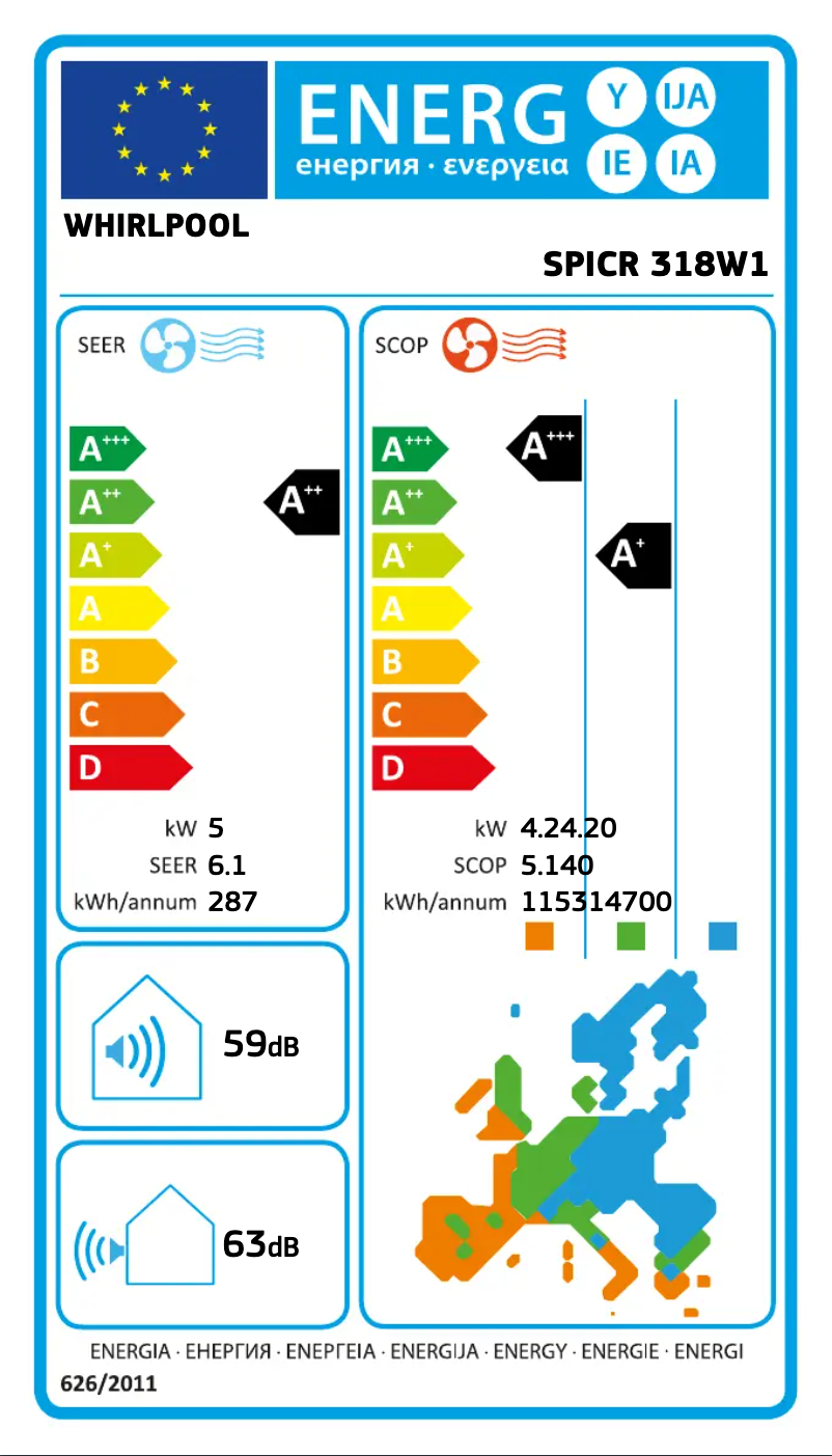 First page image of the manual for SPICR 318W1