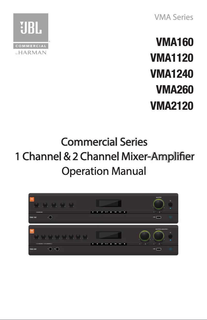 First page image of the manual for VMA160