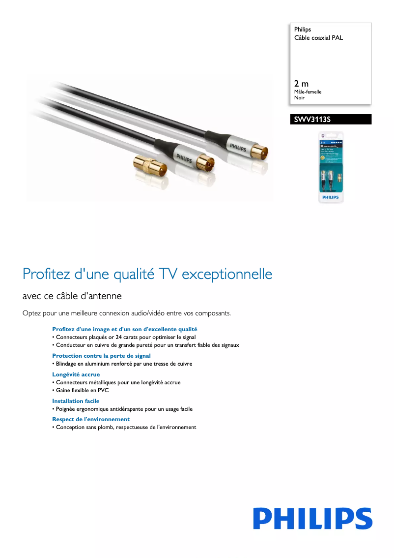 First page image of the manual for SWV3113S