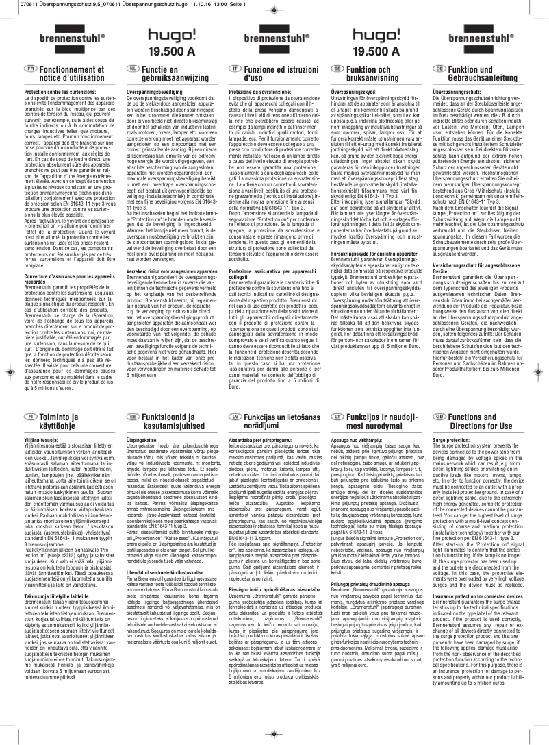 First page image of the manual for Alu-Line 19.500A