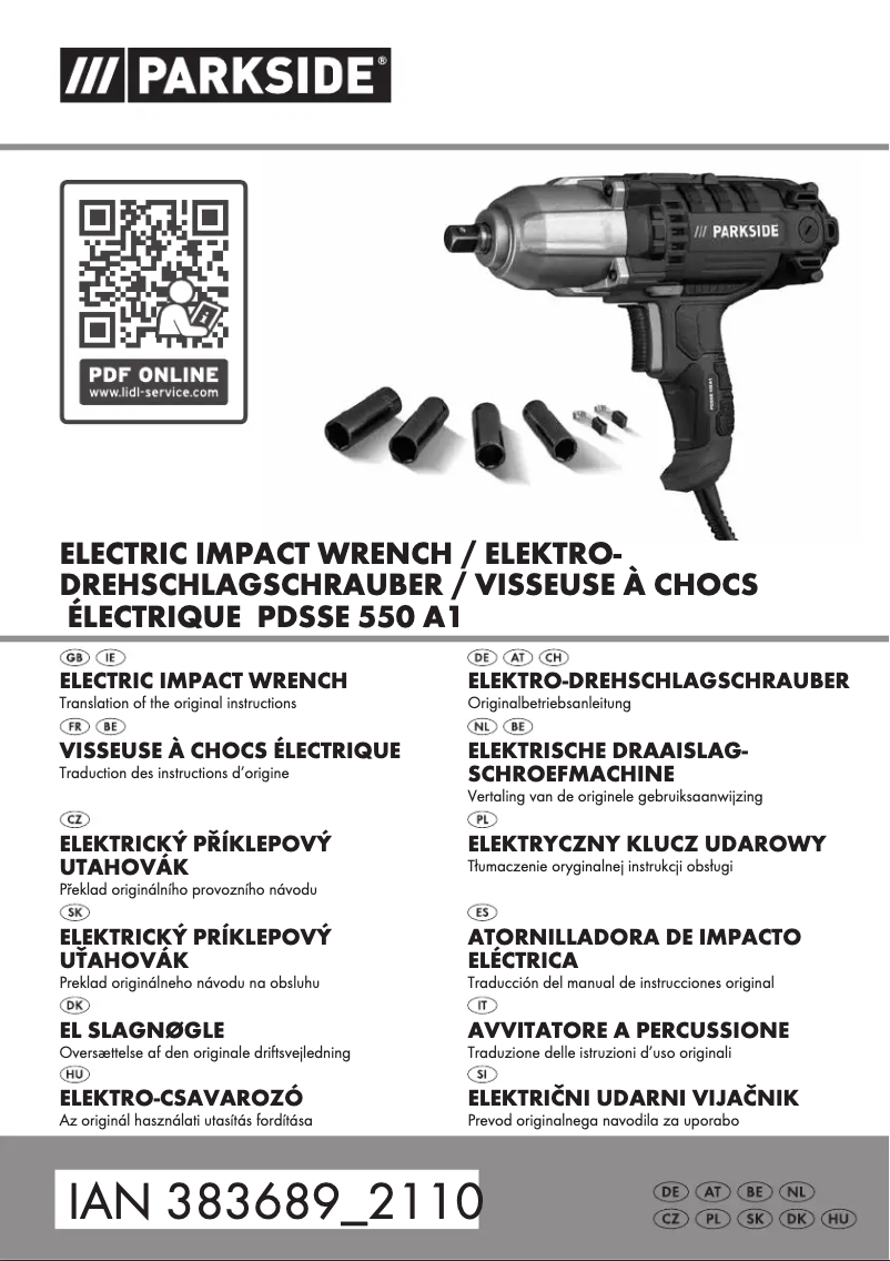 First page image of the manual for MPDSSE 550 A1