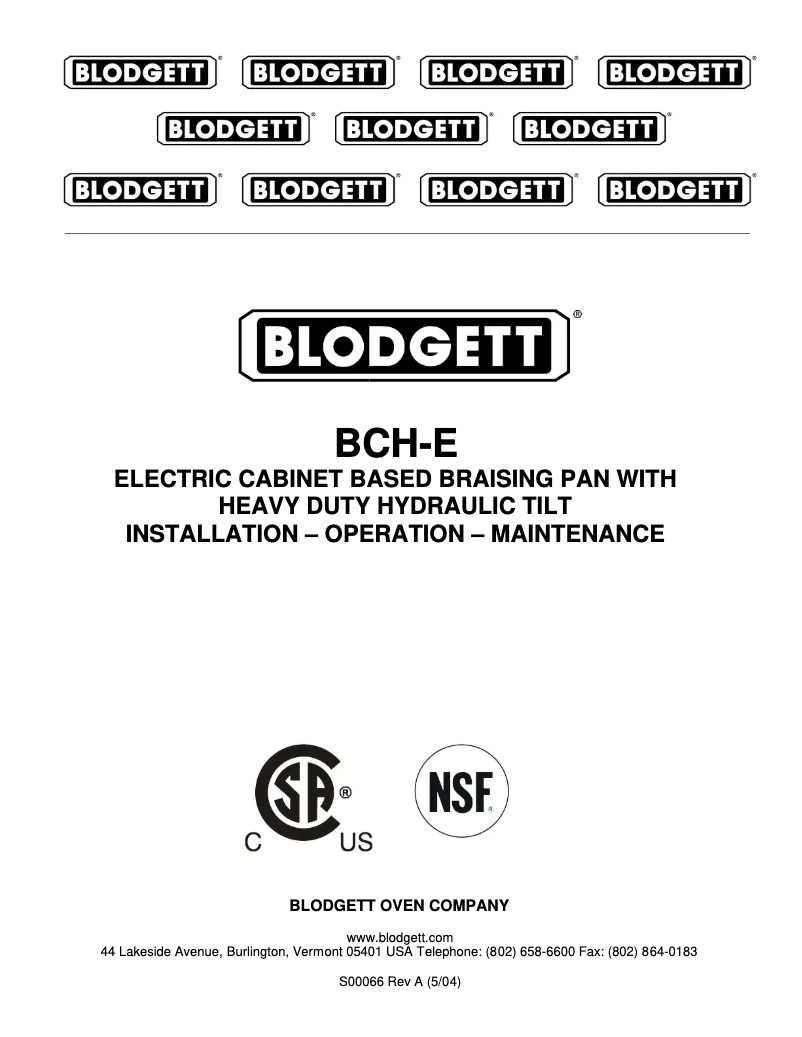 First page image of the manual for BCH-30E