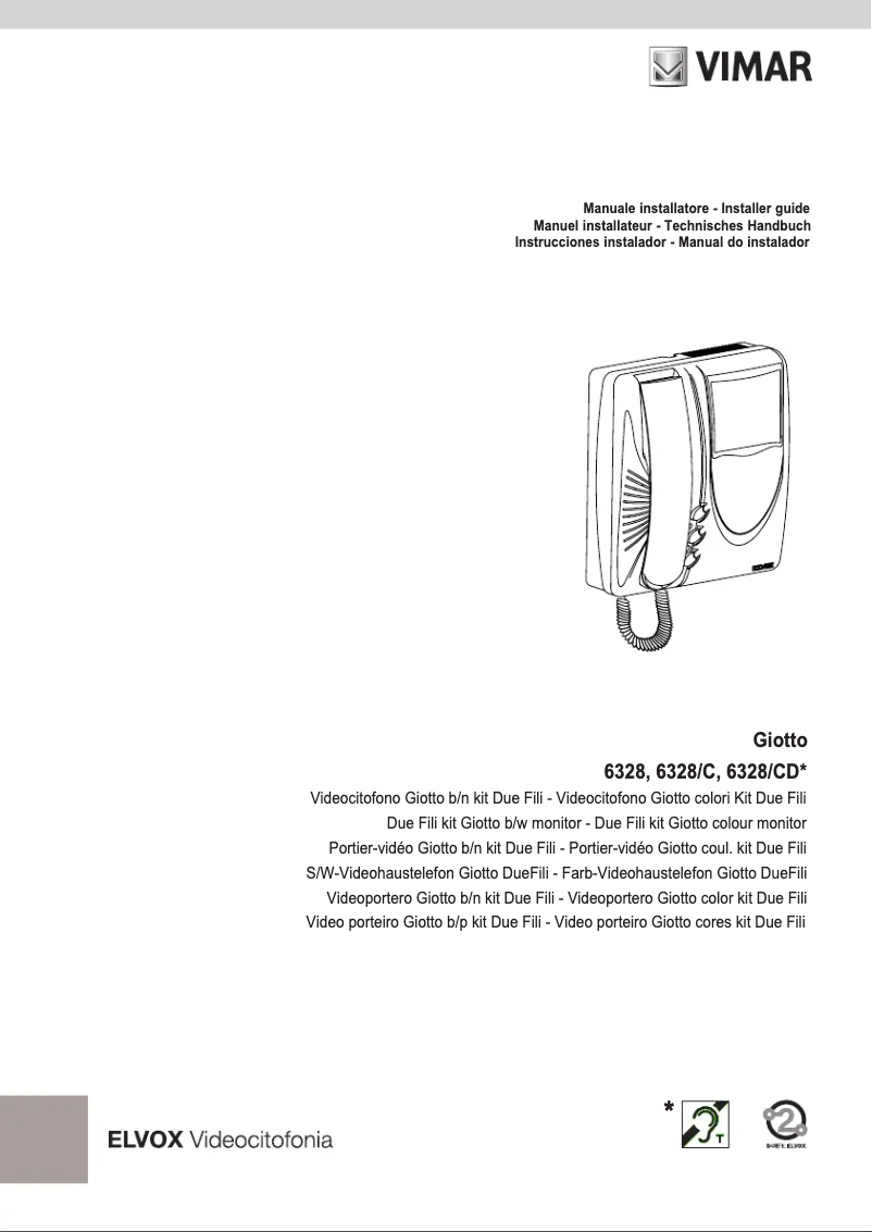 First page image of the manual for ELVOX 6328/C