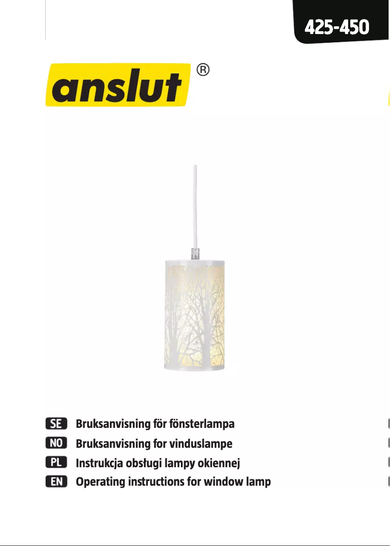 Page 1 of the manual User Manual Anslut 425-450