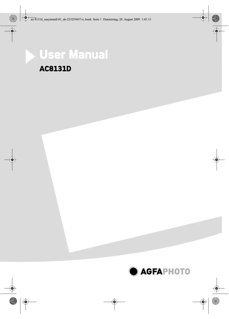 Page 1 of the manual User Manual Agfa AC 8131D