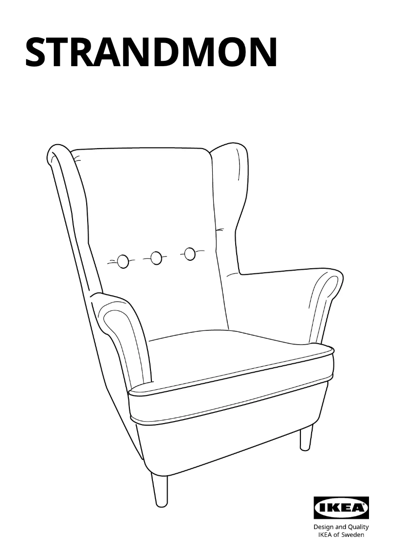 Page 1 of the manual User Manual Ikea STRANDMON 803.925.46