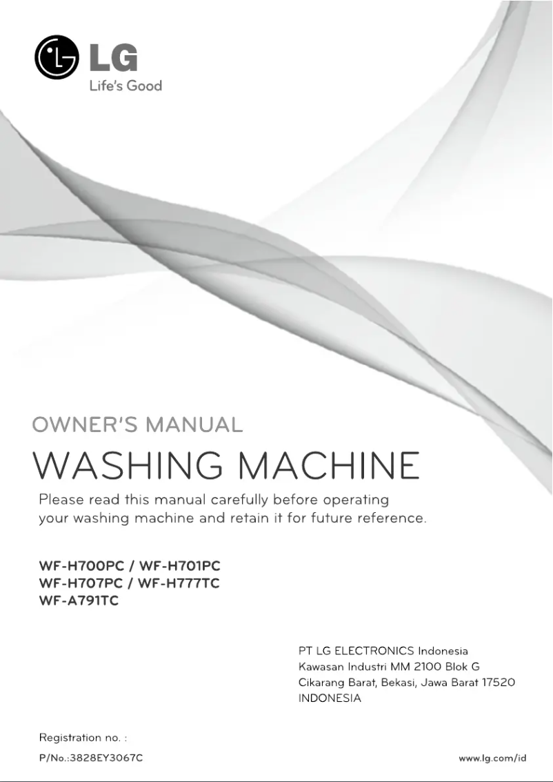 First page image of the manual for WFT65A01DHT