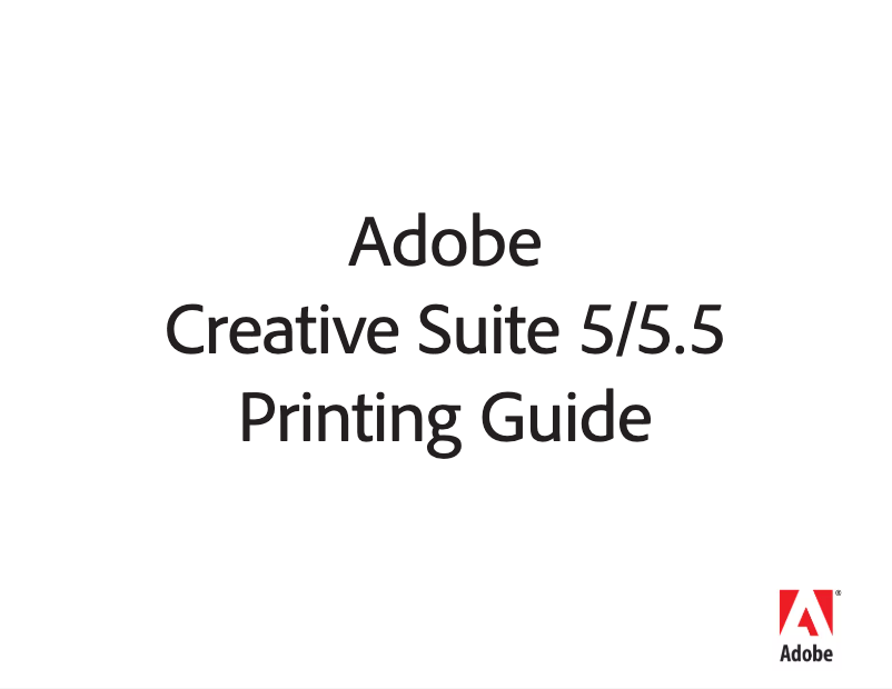 Page 1 of the manual User Manual Adobe Creative Suite 5.5 Design Standard