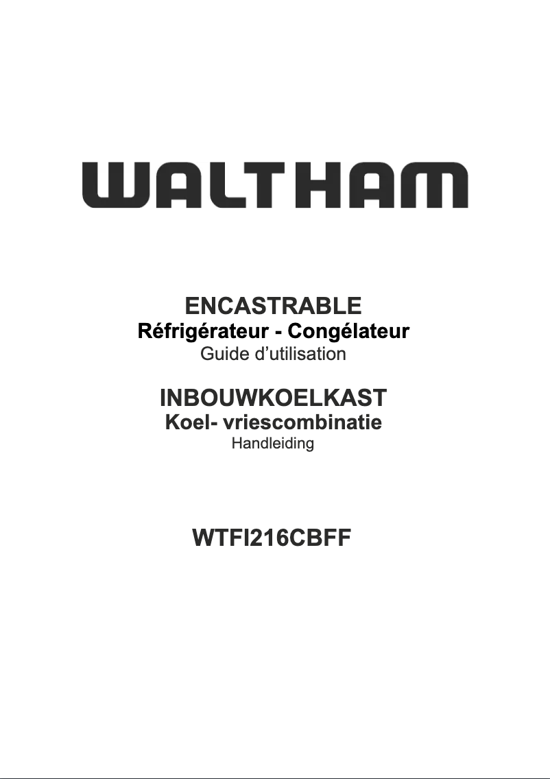 Page 1 of the manual User Manual Waltham WTFI216CBFF