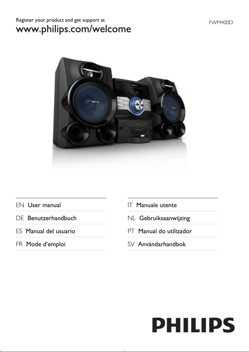 Page 1 of the manual User Manual Philips FWM400D