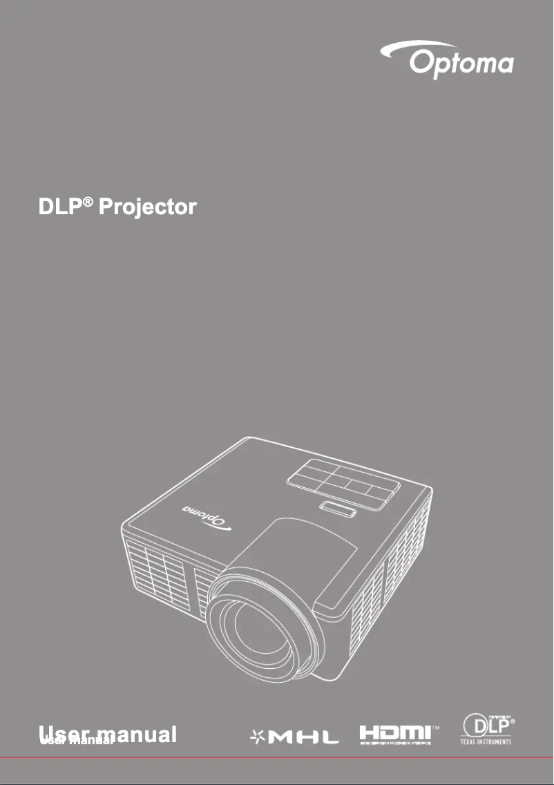 Page 1 of the manual User Manual Optoma GT750ST