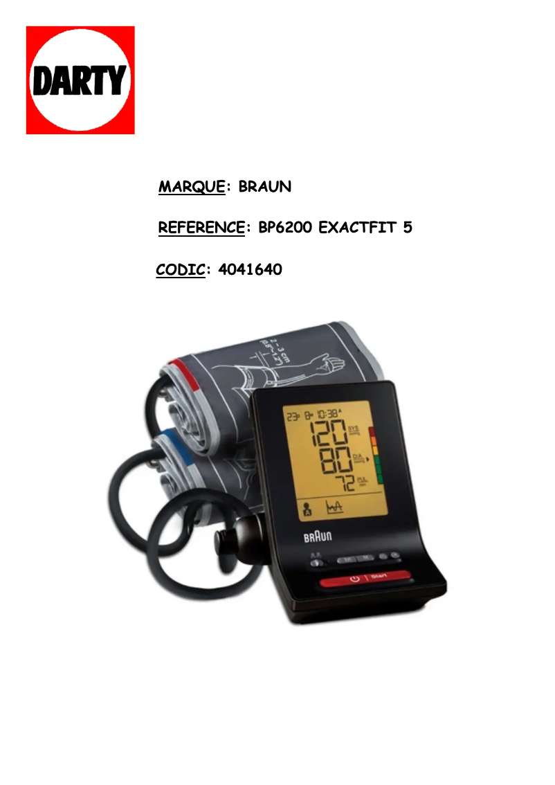 Page 1 of the manual User Manual Braun ExactFit 5 BP6200