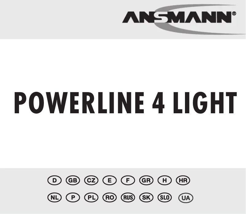 Page 1 of the manual User Manual Ansmann Powerline 4 Light