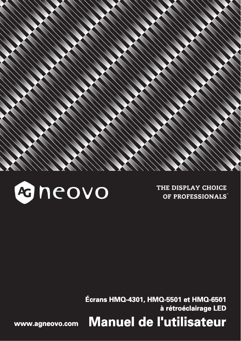 Page 1 of the manual User Manual AG Neovo HMQ-4301