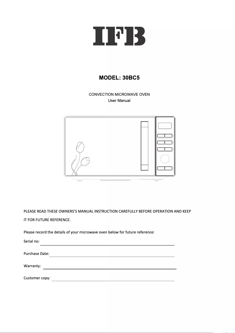 First page image of the manual for 30BC5