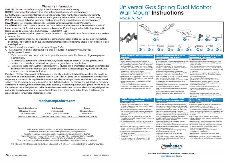 First page image of the manual for 461627