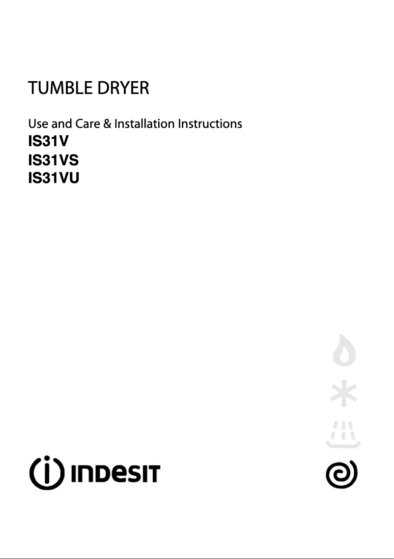 Page 1 of the manual User Manual Indesit IS31V