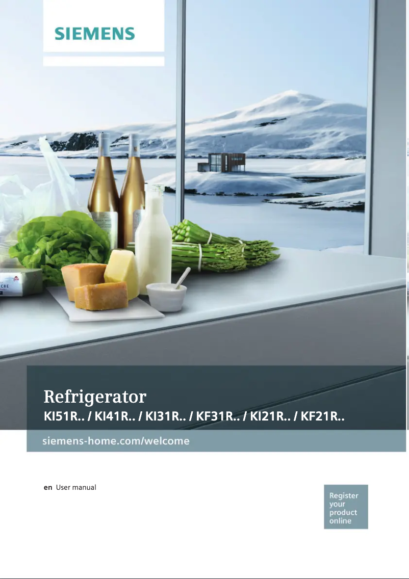 Page 1 of the manual User Manual Siemens KI31RAF30G