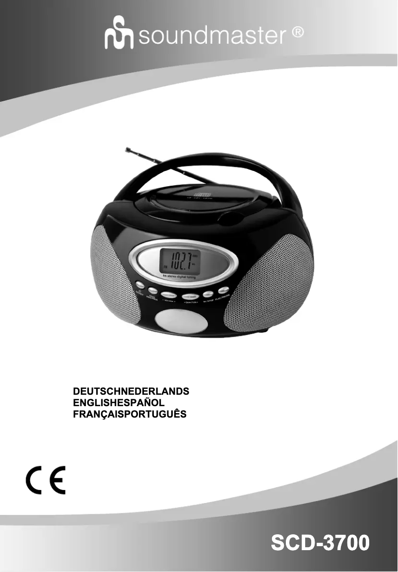 First page image of the manual for SCD-3700