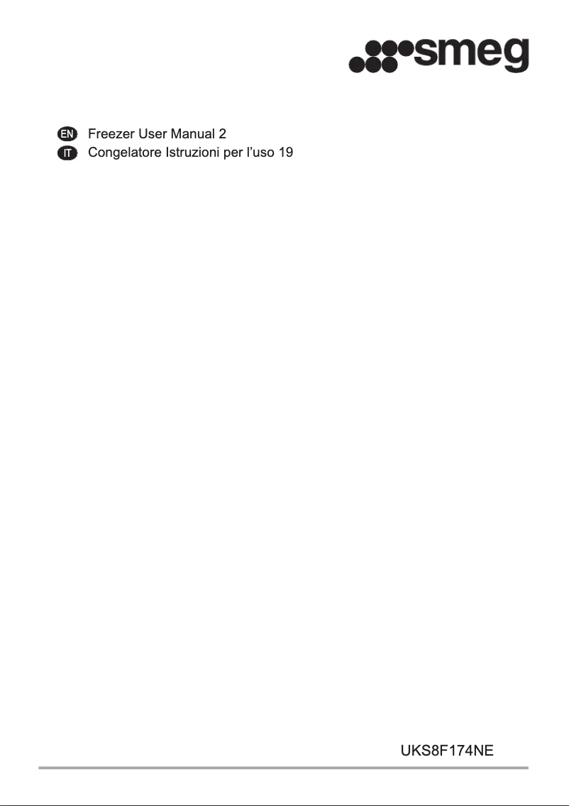 Page 1 of the manual Instruction Manual Smeg UKS8F174NE