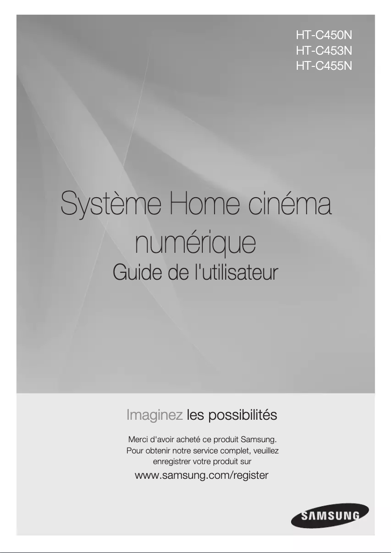 First page image of the manual for HT-C455N