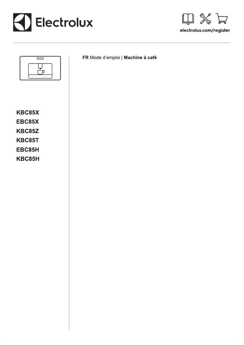 First page image of the manual for EBC85H