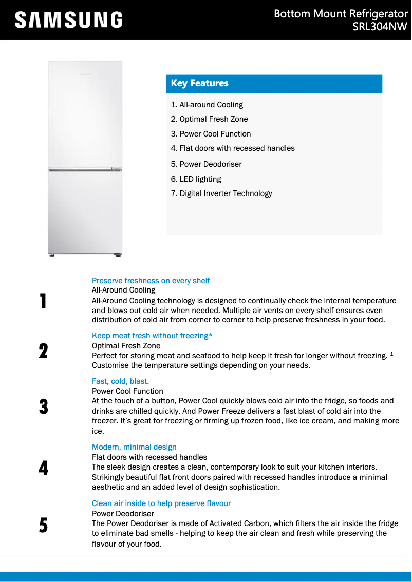 First page image of the manual for SRL304NW