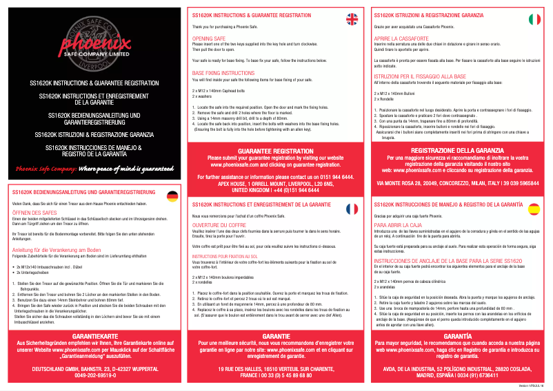 First page image of the manual for Fire Fox SS1622K