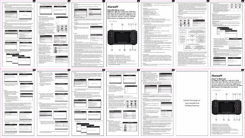 Page 1 of the manual User Manual iCarsoft icmb20