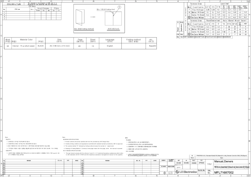 Page 1 of the manual User Manual LG S3NW18KL3VA