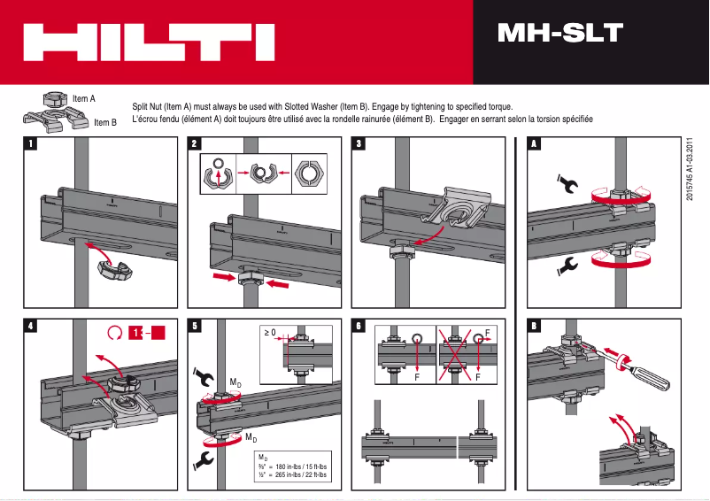 Page 1 of the manual User Manual Hilti MH-SLT