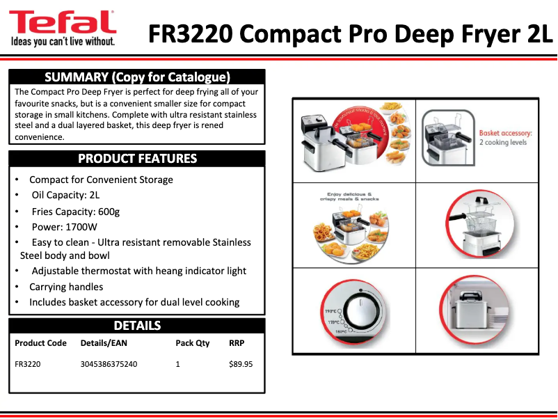First page image of the manual for Compact Pro FR3220