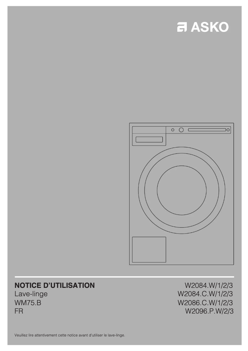 First page image of the manual for W2096P.W