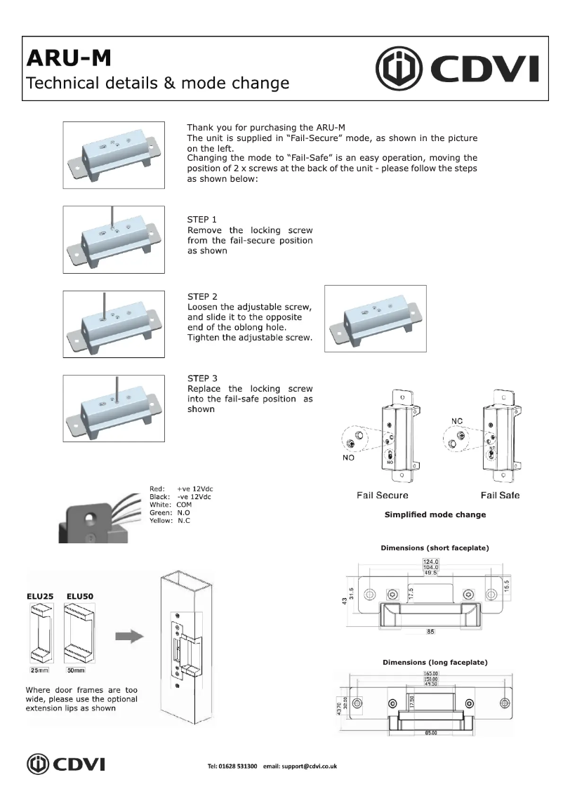 First page image of the manual for ARU-M