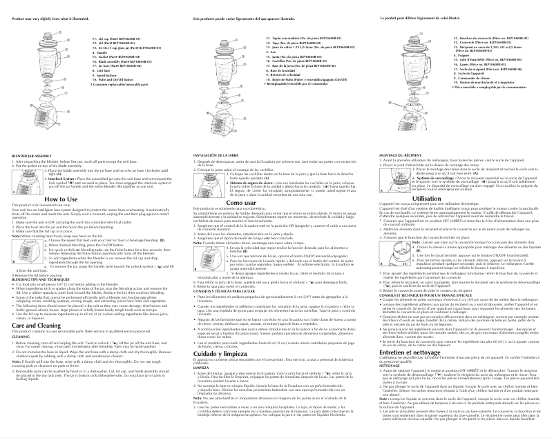 First page image of the manual for BLP10600B