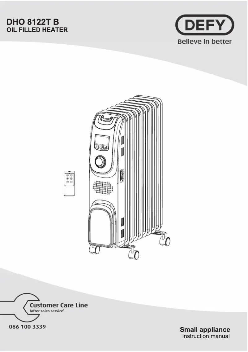 First page image of the manual for DHO8122TB