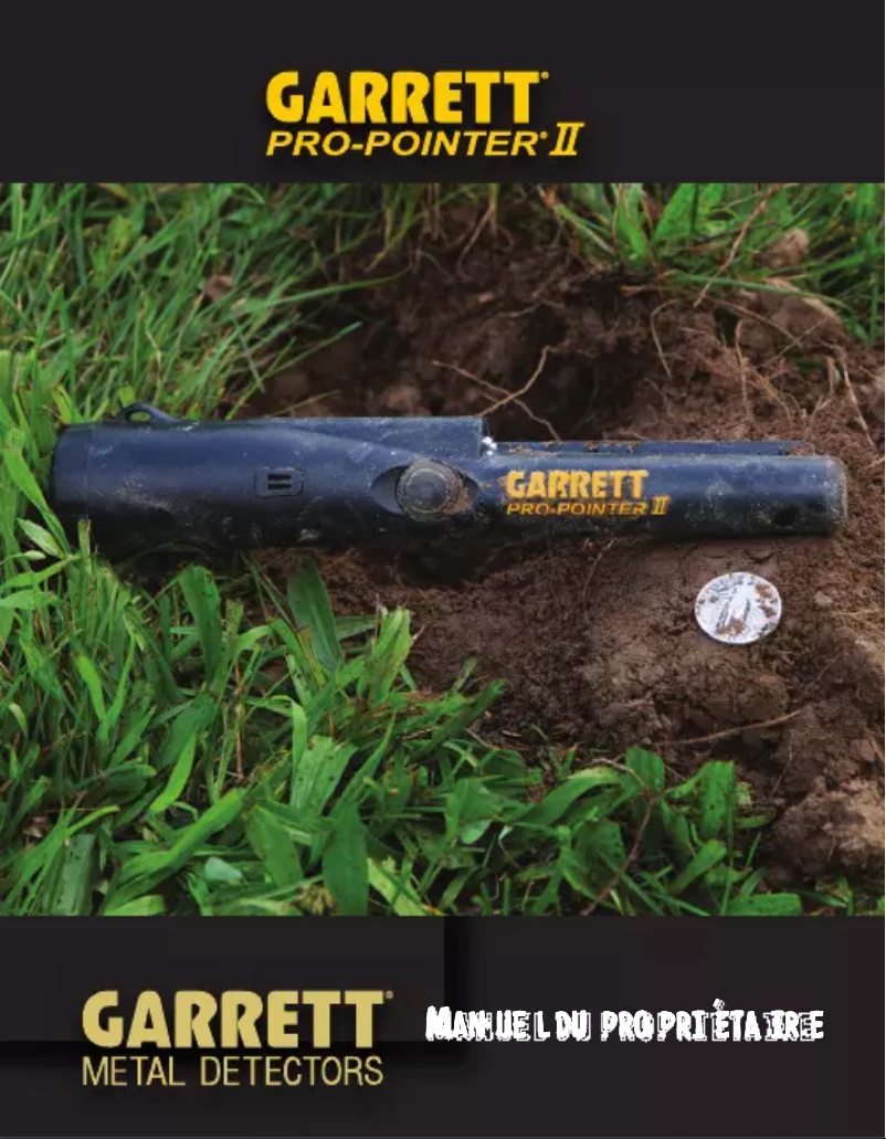 Page 1 of the manual User Manual Garrett Pro Pointer