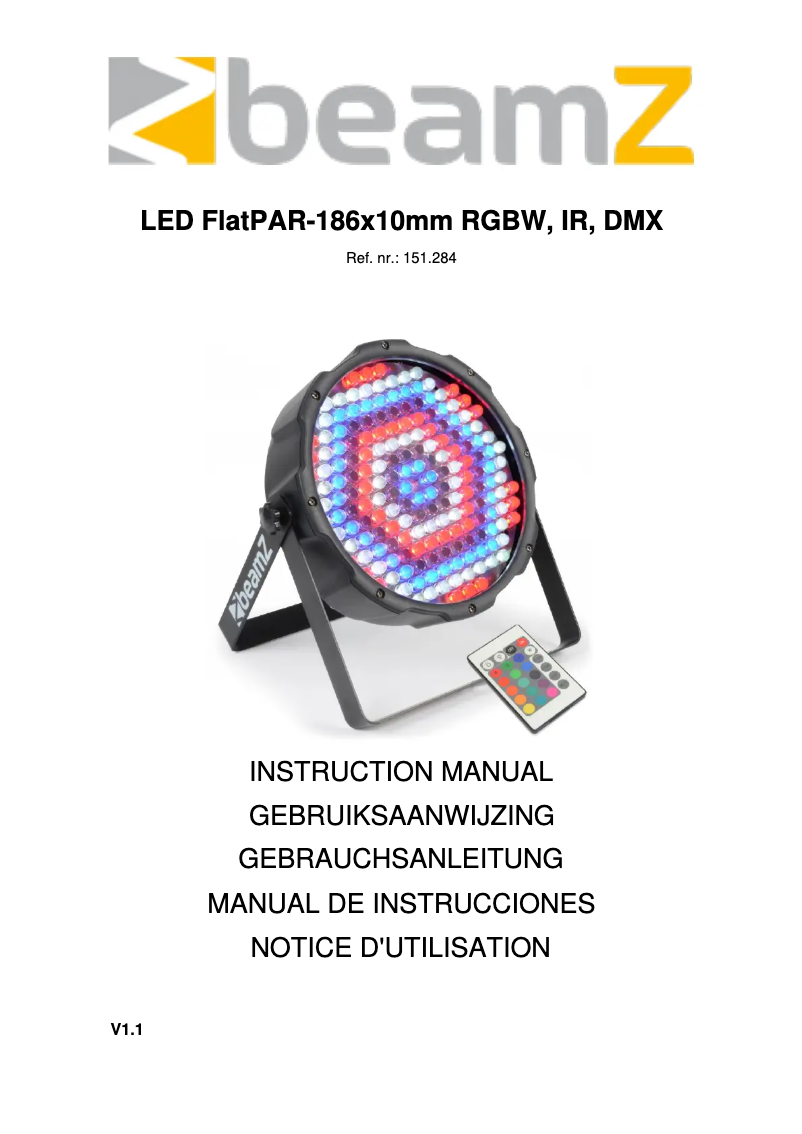 Page 1 of the manual User Manual BeamZ FlatPAR 151.284