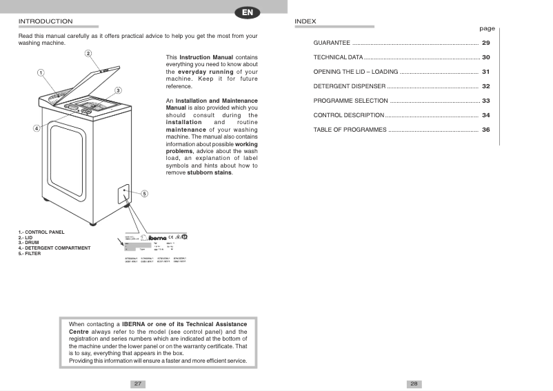 First page image of the manual for LB ITL 413 ES