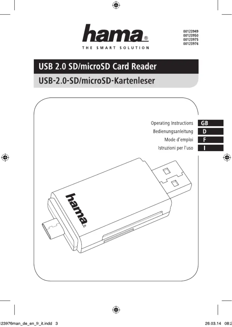 First page image of the manual for 00123976