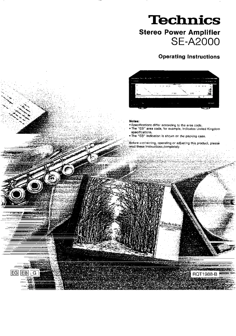 First page image of the manual for SE-A2000