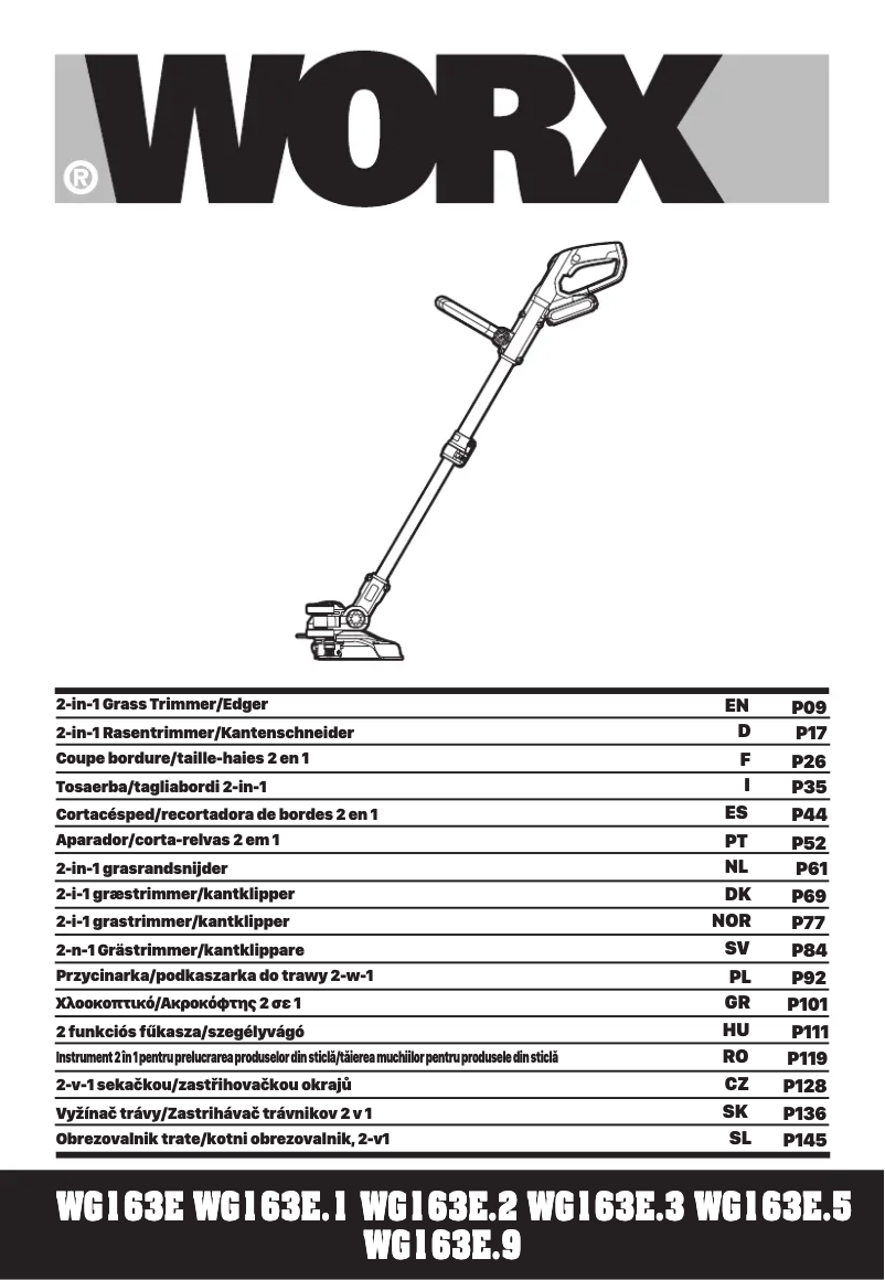 Page 1 of the manual User Manual Worx WG163E.2