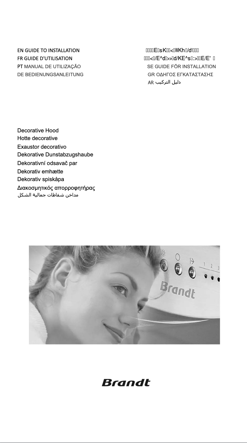 Page 1 of the manual User Manual Brandt AD1515X