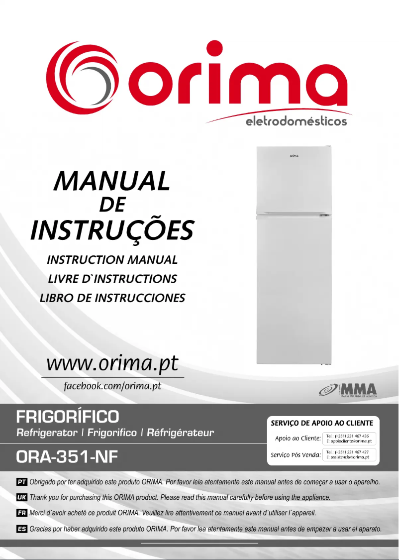 Page 1 of the manual User Manual Orima ORA-351